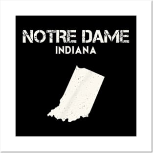 Notre Dame Indiana Retro Posters and Art